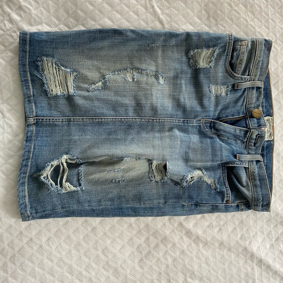 Current Elliott Ripped Denim Skirt - Picture 3 of 5